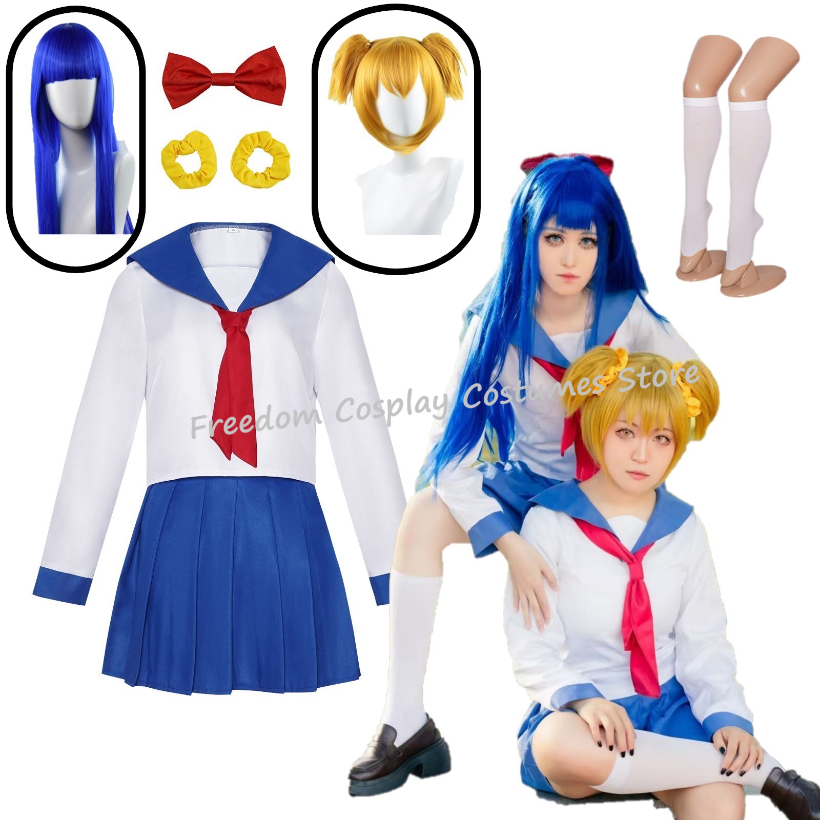 Formal Skirt - Kostum Cosplay Pop Team Epic Popuko