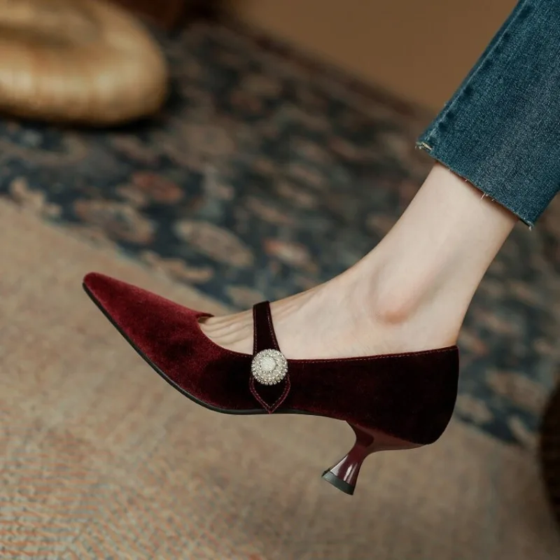 Sepatu Mary Jane Wanita Vintag - Womens Heels ulasan dan harga