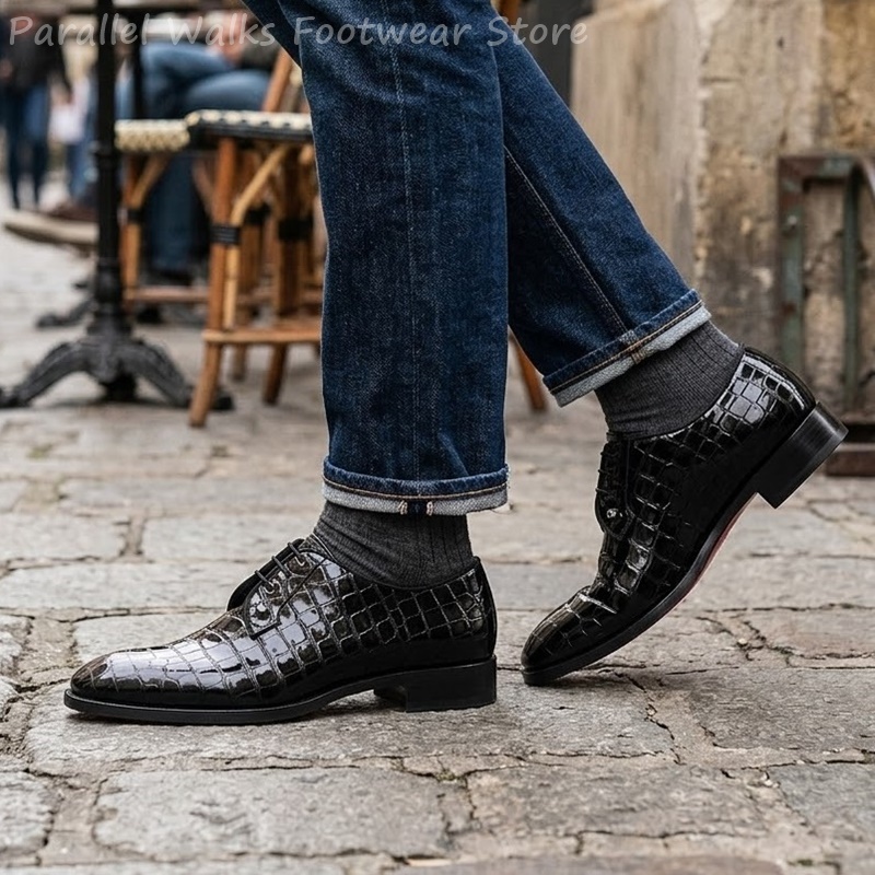 Sepatu Oxford Kulit Paten Pria - Formal Dress ulasan dan harga