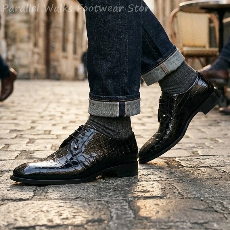 Sepatu Oxford Kulit Paten Pria - Formal Dress ulasan dan harga