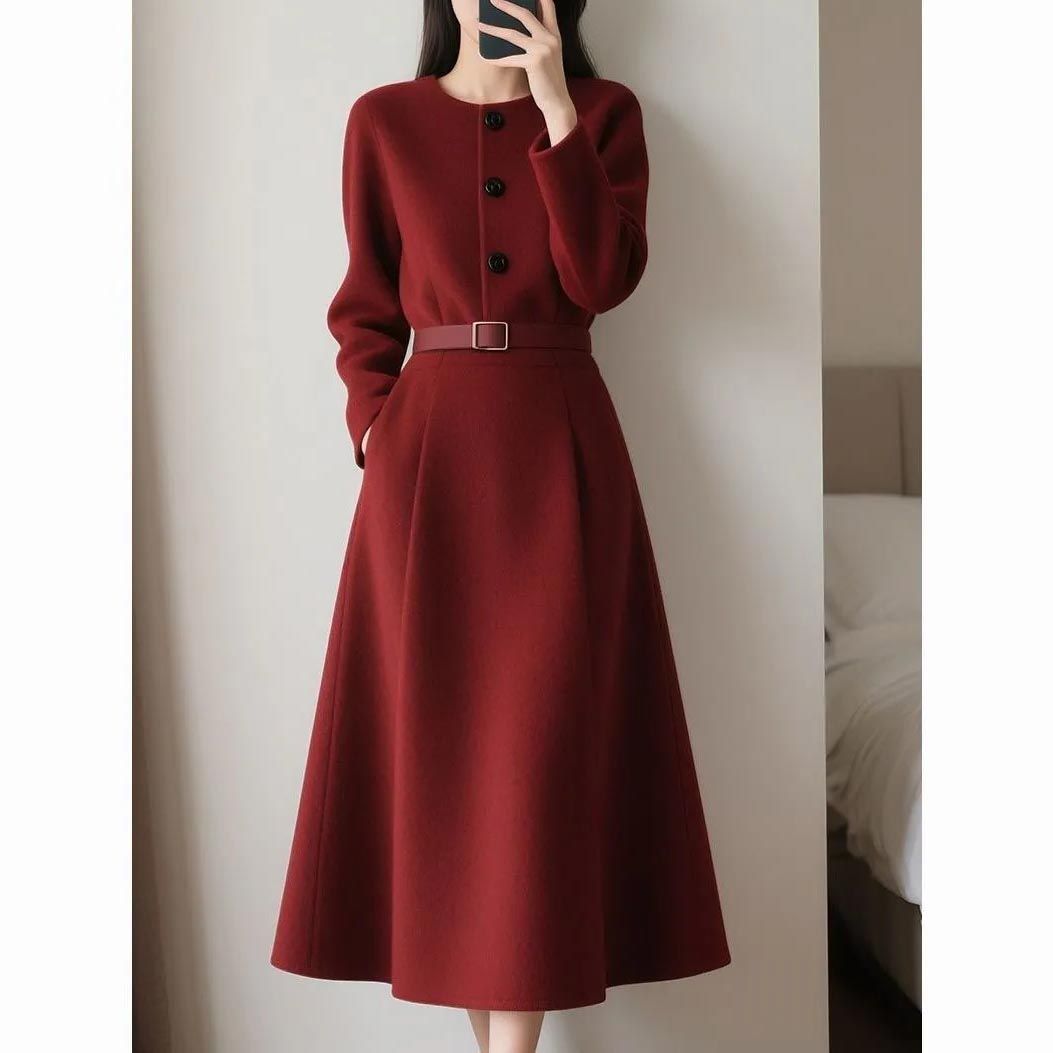 Gaun Lengan Panjang Berpinggan - Women'S Red Formal Wear ulasan dan harga