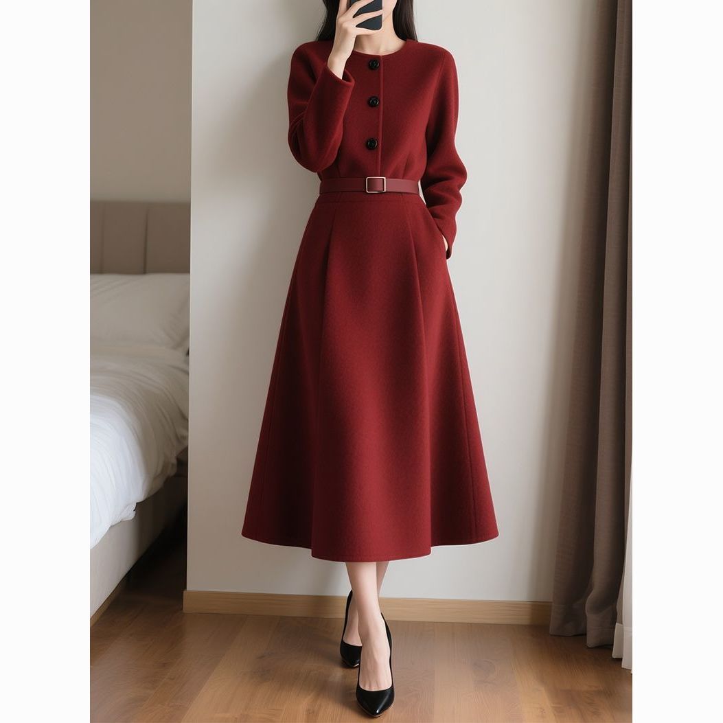 Gaun Lengan Panjang Berpinggan - Women'S Red Formal Wear ulasan dan harga