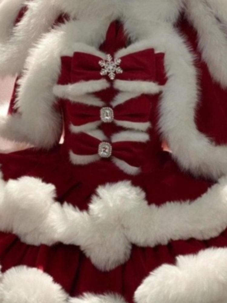 Set Putri Natal Lolita Manis M - Women'S Red Formal Wear ulasan dan harga