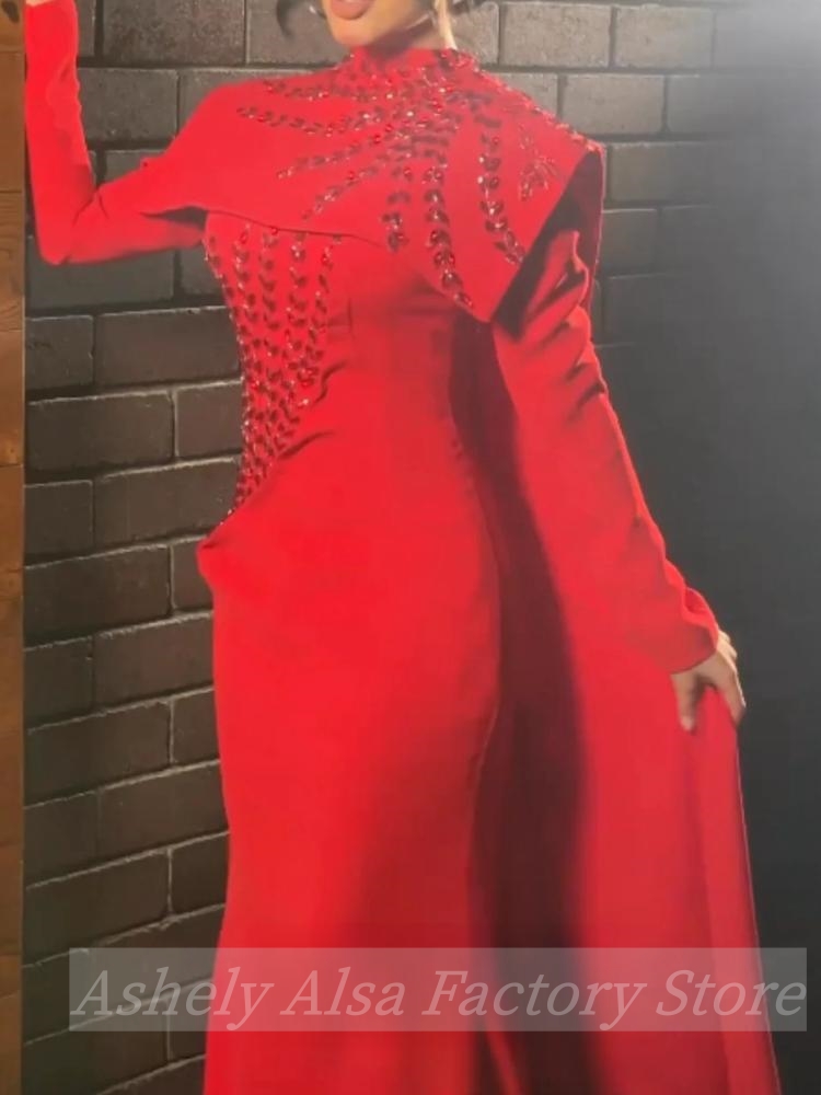 Gaun Malam Lengan Panjang Mera - Women'S Red Formal Wear ulasan dan harga