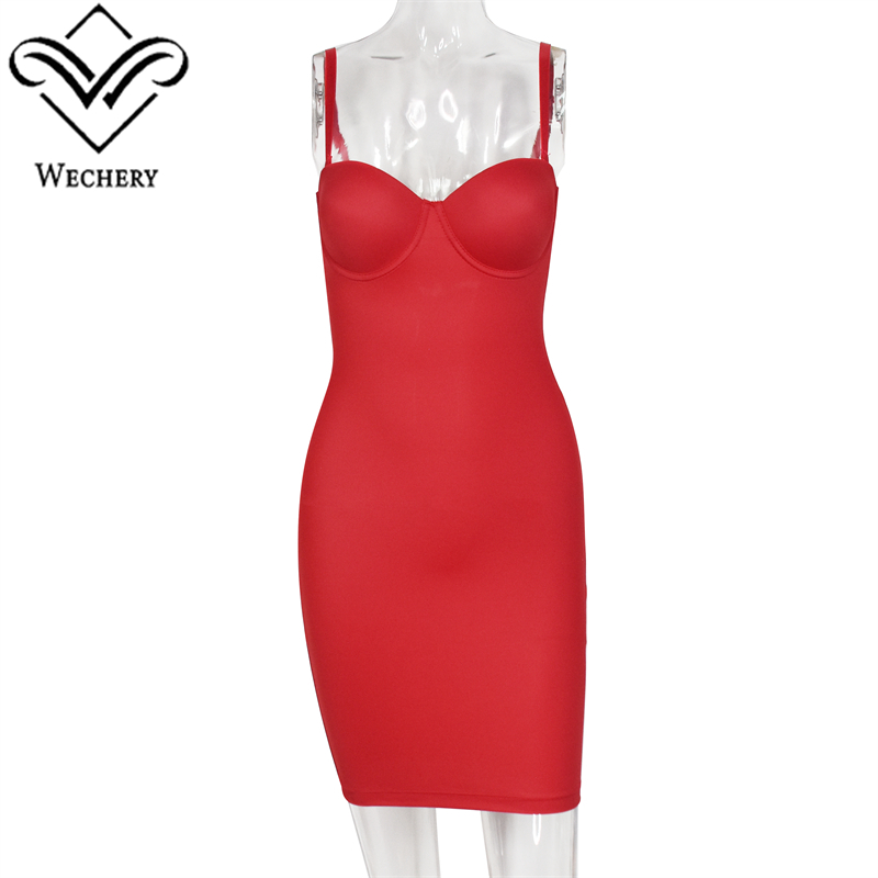 Gaun Merah Wechery untuk Wanit - Women'S Red Formal Wear ulasan dan harga
