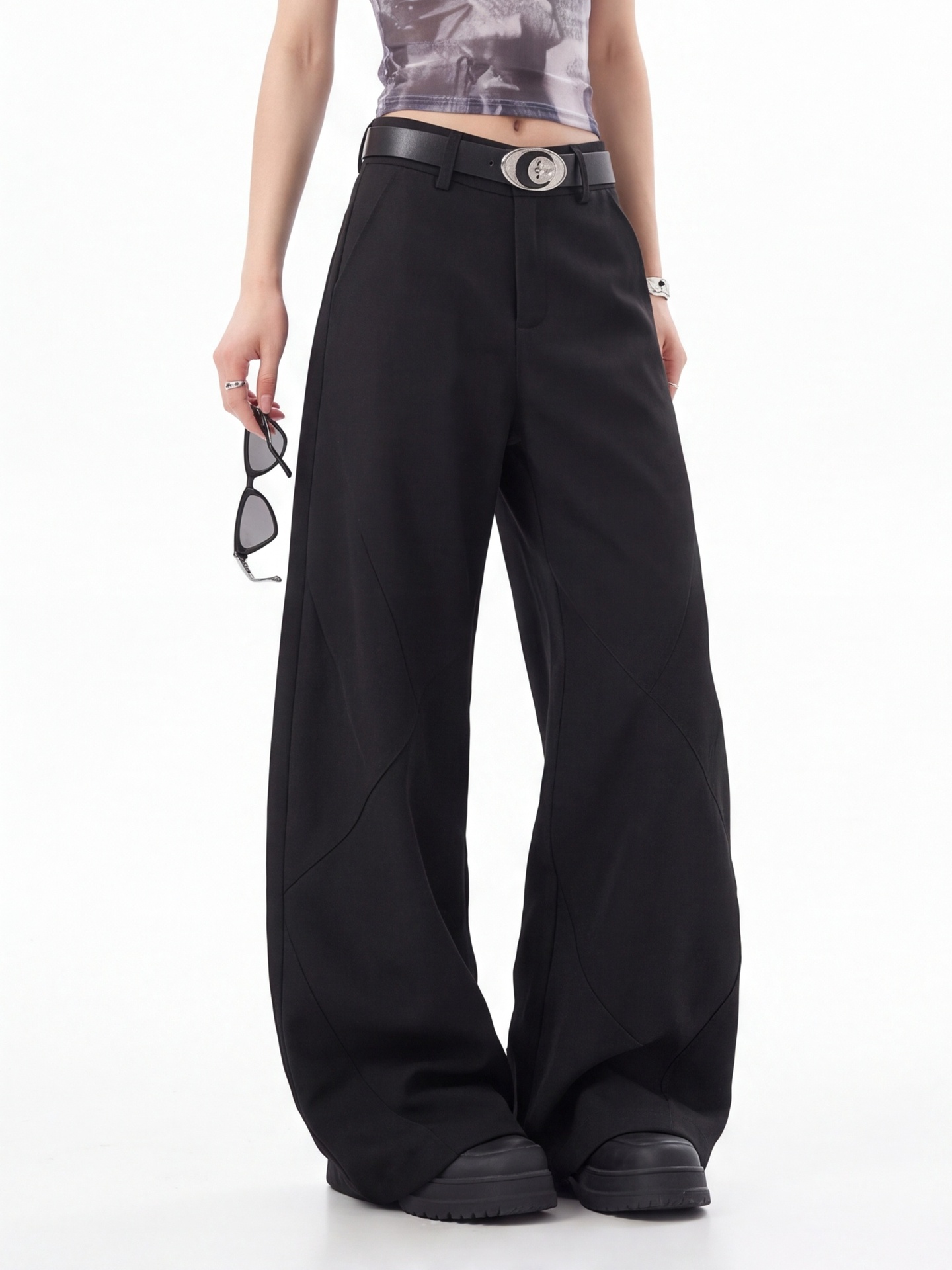 Celana Panjang Hitam Pinggang  - Tailored Trouser Wide ulasan dan harga